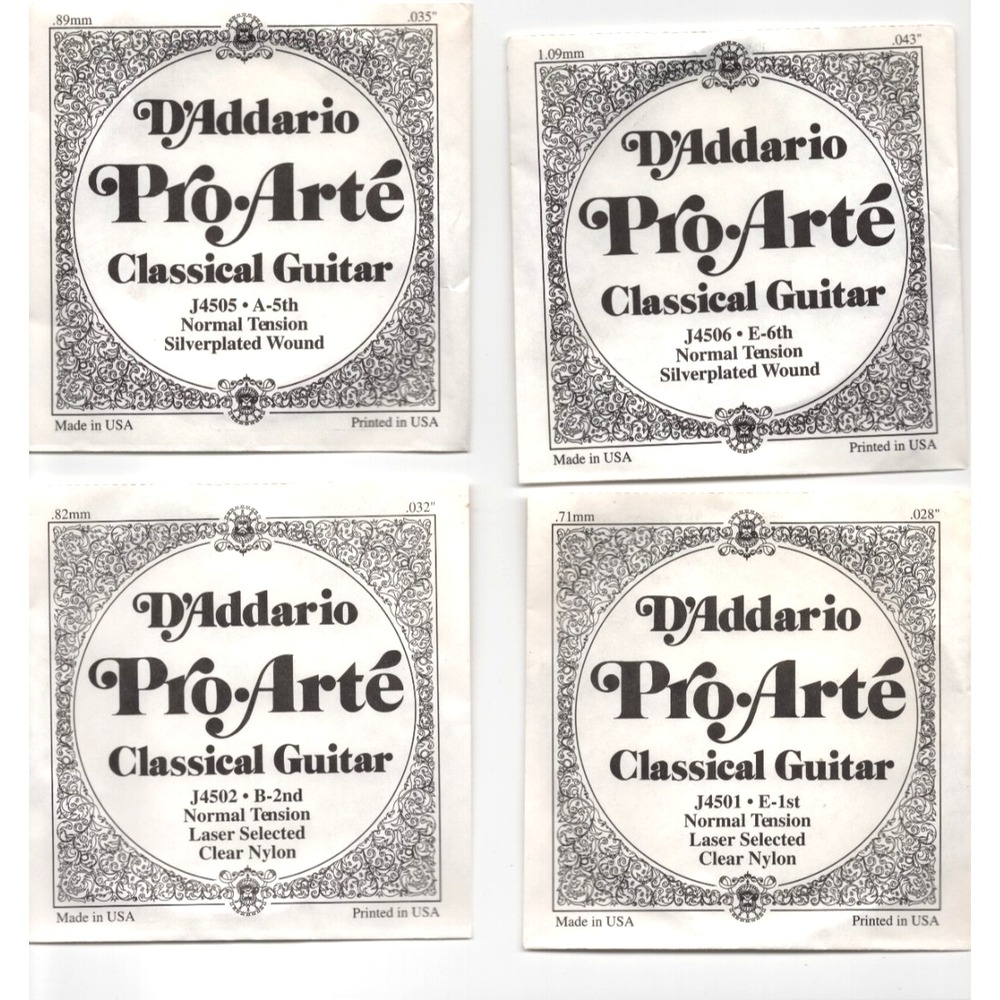 Classical Guitar Strings Unused in Originlal Packages - D'Addario USA